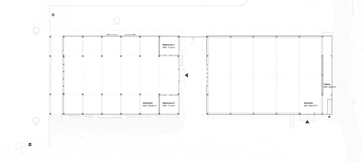 Afrika und Rosshalle